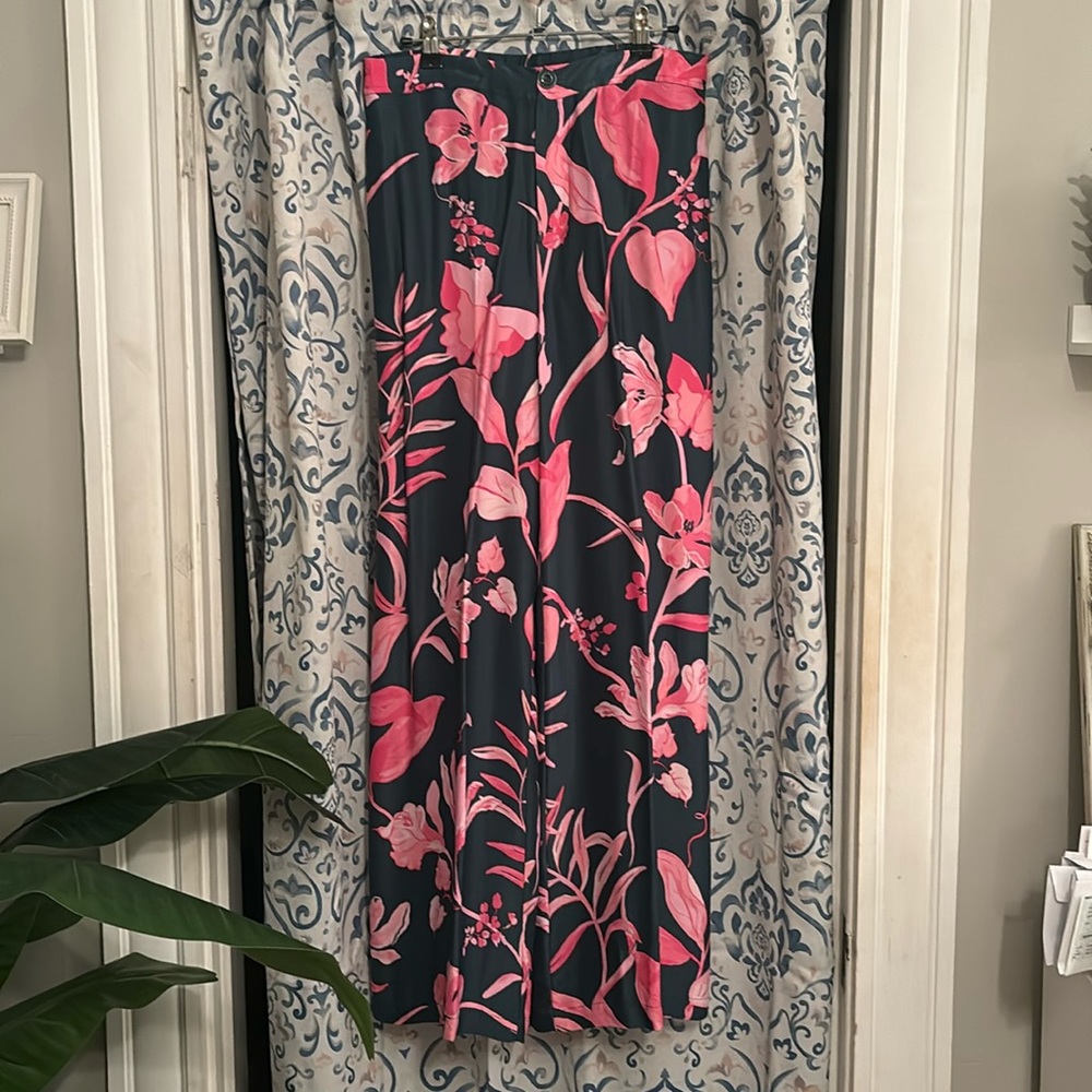 NWT!✨ Anthropologie Silk Printed Pants